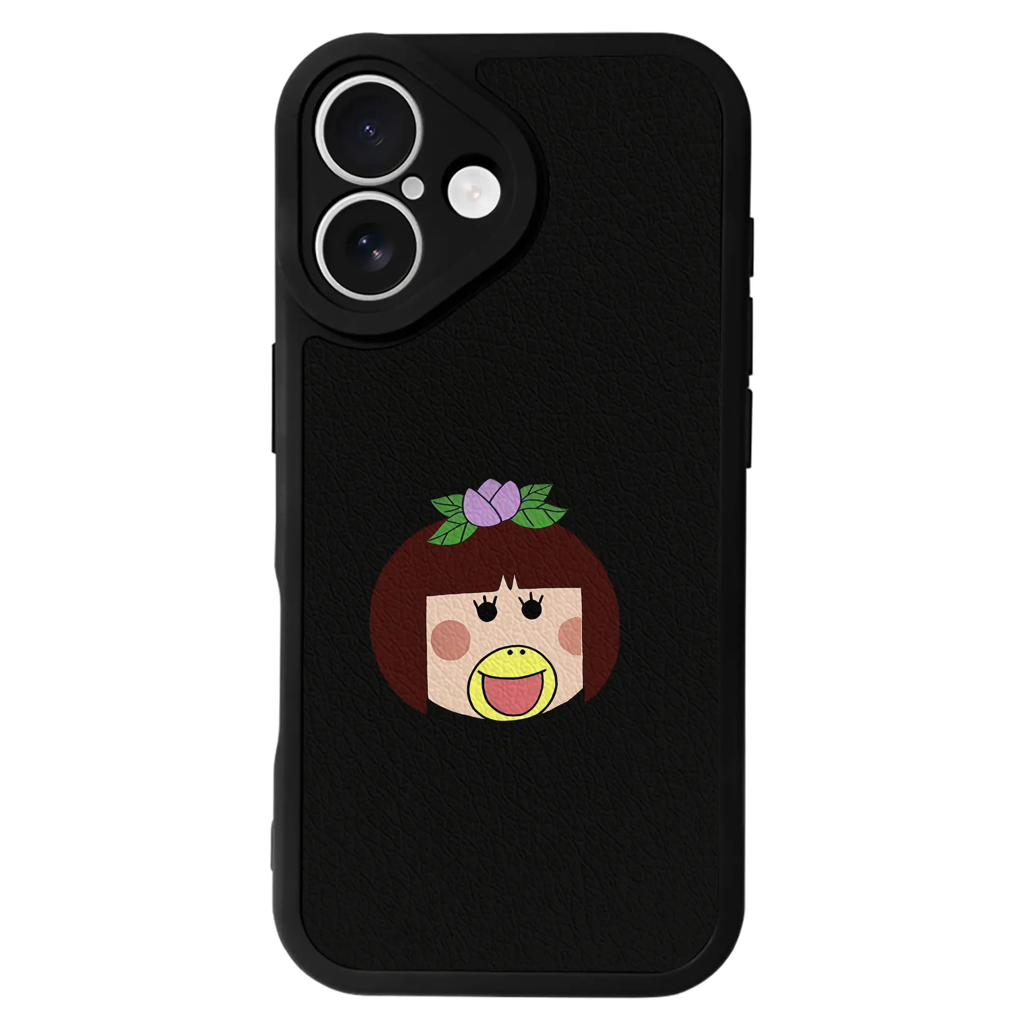 はなかっぱ グッズ,ももかっぱちゃん - IPhone 16シリーズ対応 ・ シリコンスマホケース ・ レザー調 ・ 高精度フィット ・ 耐衝撃 ・ ワイヤレス充電対応 ・ 精密カット